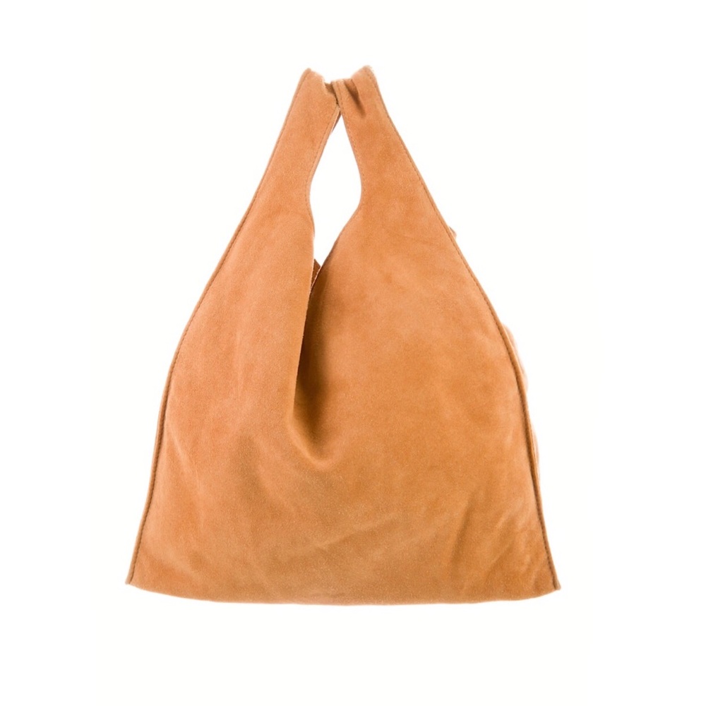 Halston Large Slouchy Suede Camel Brown Tote Bag
